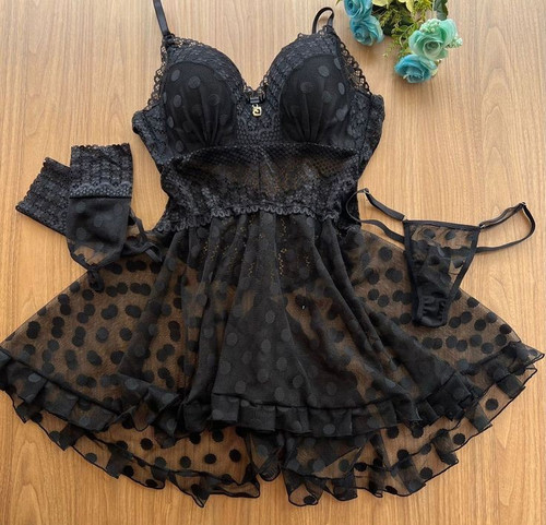 لباس خواب عروسکی کاپدار همراه ساق دست زنانه